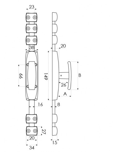 Jardinier Massard Crémone Classique Porte...
