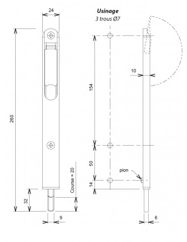 La Croisee Ds Verrou Aluminium En Feuillure Dator