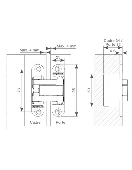 Argenta Charnière Invisible Small