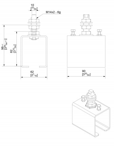 Mantion Coulissant Sur Rail 62 X 55 - Accessoires
