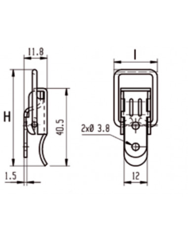 Monin Fermeture à Levier 7103 (Lot de 10)
