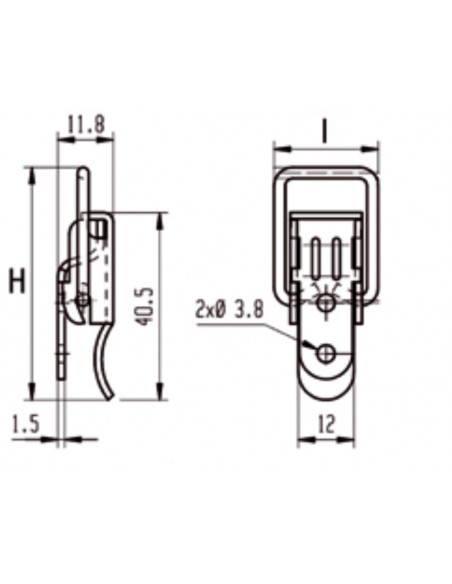 Monin Fermeture à Levier 7103 (Lot de 10)