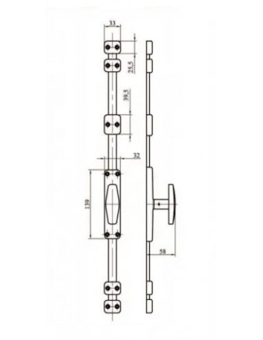 Map Massard Crémone à Tringle Demi Ronde N° 3