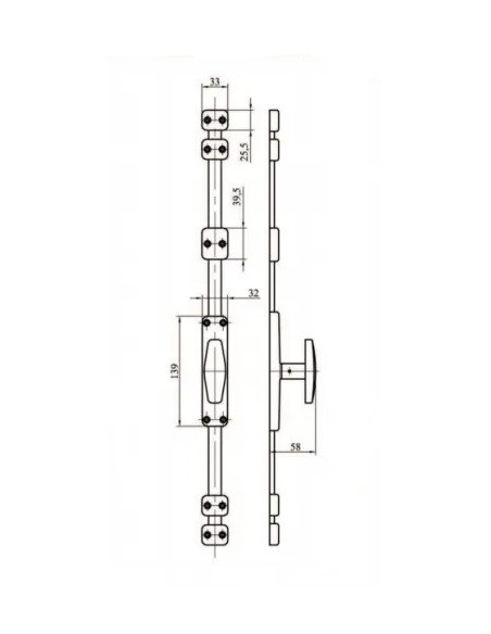 Map Massard Crémone à Tringle Demi Ronde N° 3