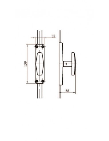 Map Massard Crémone à Tringle Demi Ronde N° 3