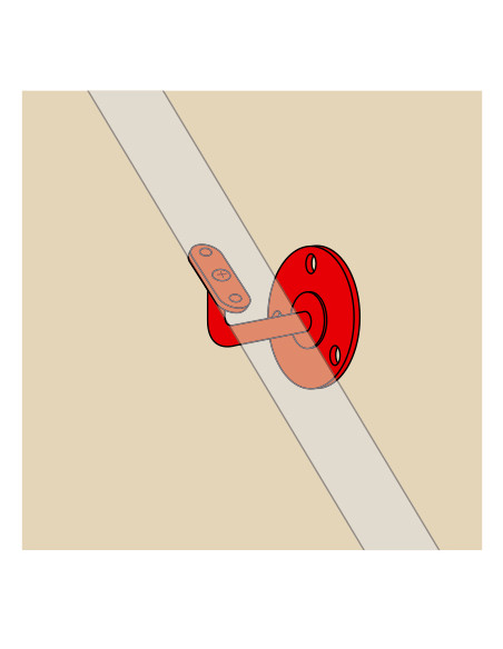 Torbel Support De Rampe Coudé Fixe Tige 12mm (Lot de 5)