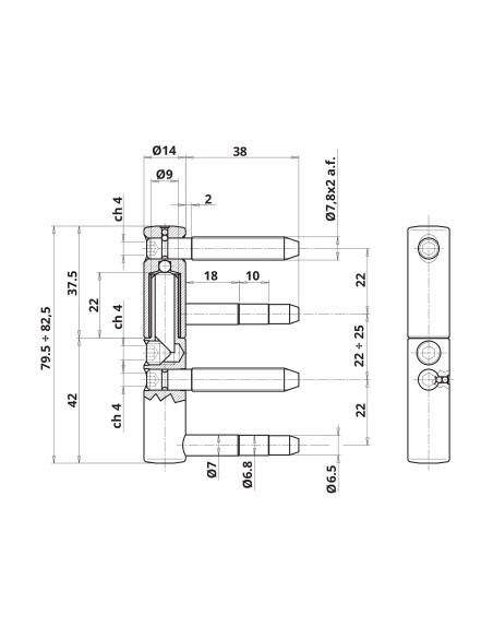 Otlav Fiche à Visser Réglable (Lot de 2)