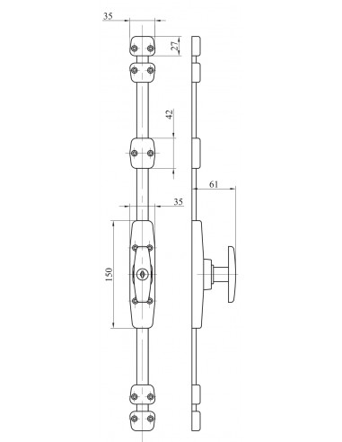 Map Massard Crémones À Tringle Demi Ronde N° 1...