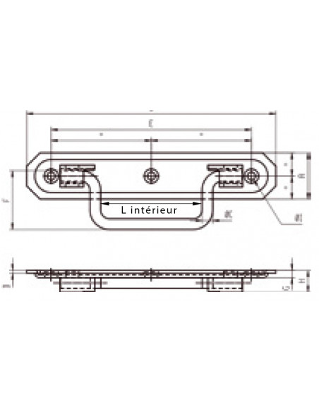Monin Poignée Sur Platine (Lot de 5)