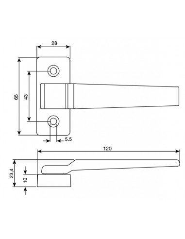 Argenta Béquille Aluminium Pour Volet Roulant