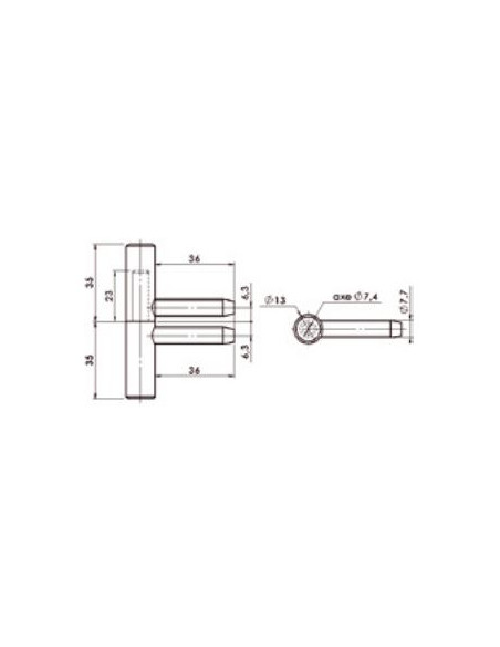 Monin Fiche à Visser à Nœud Plat (Lot de 10)
