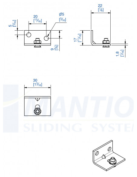 Mantion Coulissant Cadett - Accessoires (Lot de 10)
