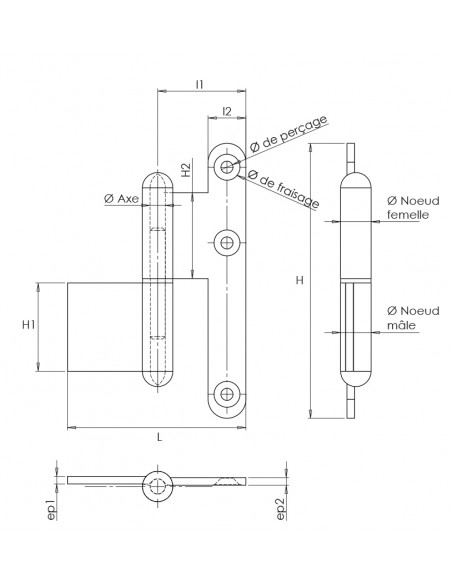 Jardinier Massard Paumelle Mixte Fer-Bois (Lot de 5)
