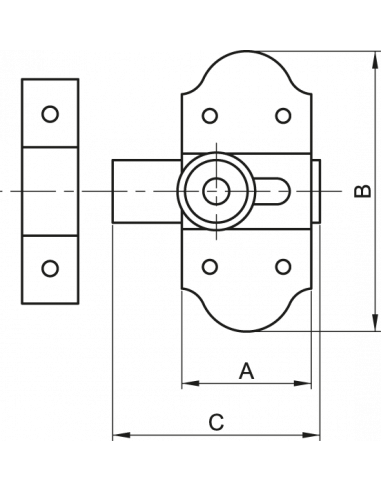 Robert Couillet Targette Pêne Plat (Lot de 2)