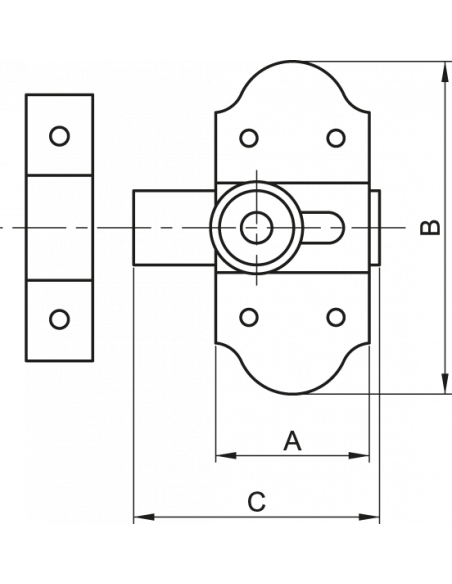 Robert Couillet Targette Pêne Plat (Lot de 2)