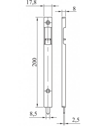 Map Massard Verrou à Onglet Aluminium (Lot de 5)