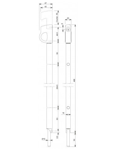 La Croisee Ds Verrou Aluminium En Applique...