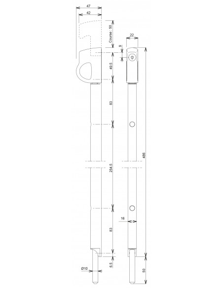 La Croisee Ds Verrou Aluminium En Applique Danaos Tête Boucle