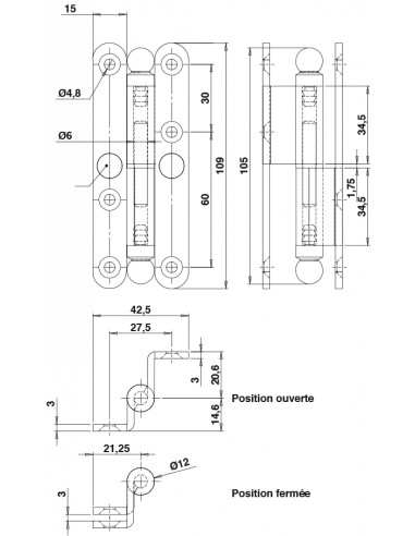 Bros Paumelle à Vase Rustique Coudée