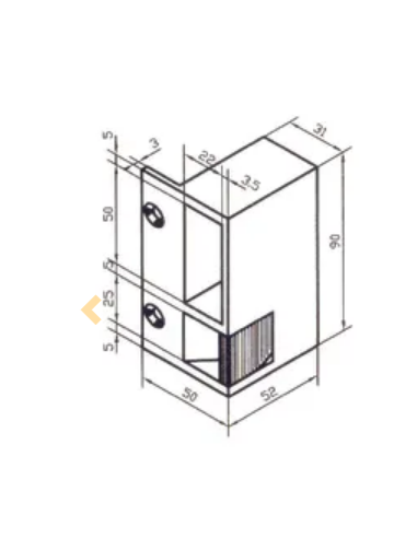 Beugnot Gâche Aluminium Pour Serrure Horizontale