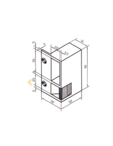 Beugnot Gâche Aluminium Pour Serrure Horizontale