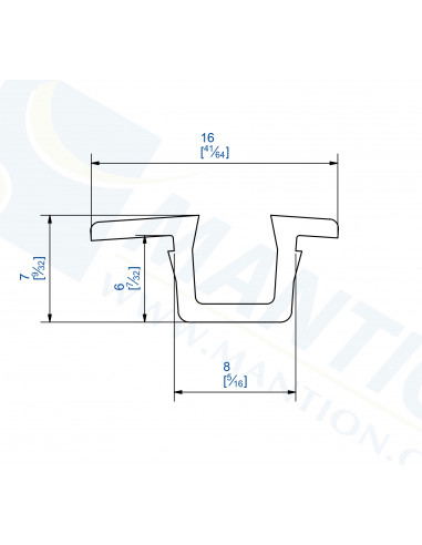 Mantion Rail Pour Coulissant Pico (Lot de 5)