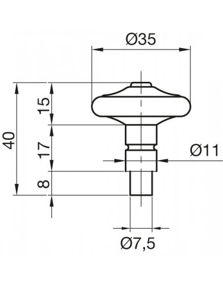 Robert Couillet Bouton Pour Barre De Sécurité (Lot de 5)