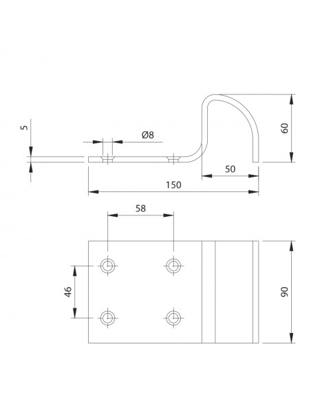 Comunello Fratelli Butoir De Portail Acier à Visser
