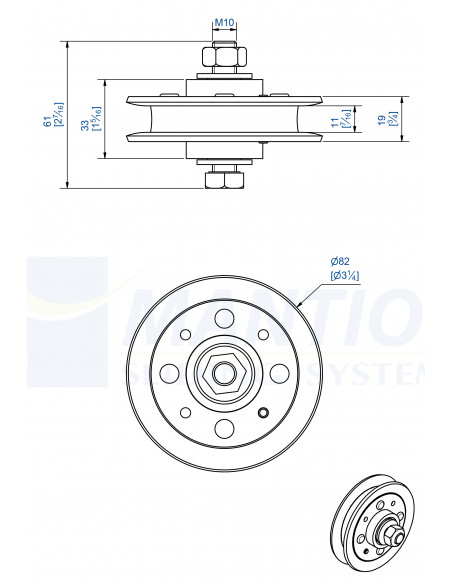Mantion Galet Pour Coulissant Sur Fer Plat À Chant