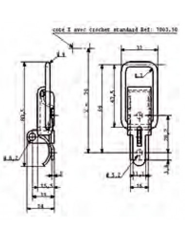 Monin Fermeture à Levier 7004 (Lot de 10)