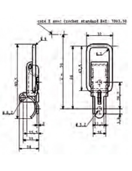 Monin Fermeture à Levier 7004 (Lot de 10)