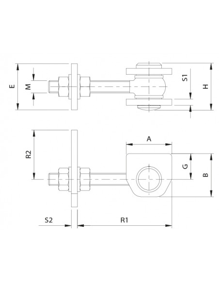 Comunello Articulation De Portail Réglable