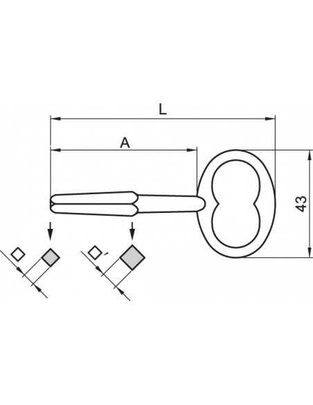 Robert Couillet Clé à Carré Conique (Lot de 5)