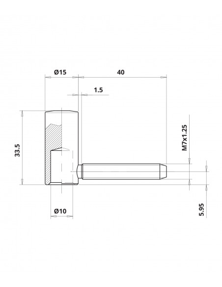 Otlav Paumelle Fiche à 15 Mm Pour Menuiserie Pvc (Lot de 10)