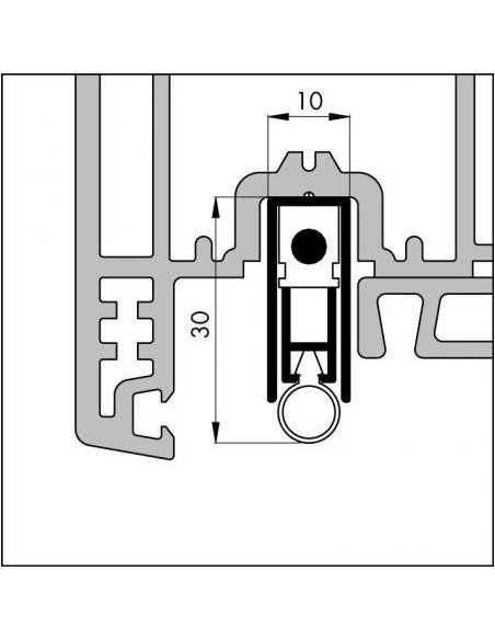 Bas de porte automatique en aluminium Ellen-Matic Euro 2K