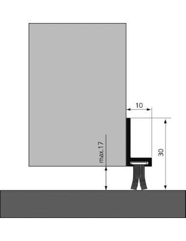 Bas de porte Adhésif en aluminium anodisé L’Air...