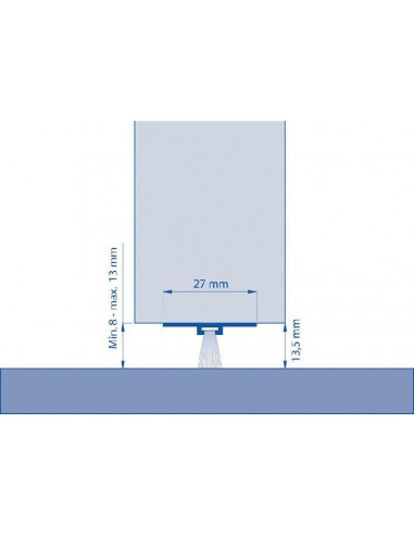 Bas de porte en aluminium L’Invisible / DBS