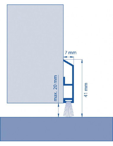 Bas de porte en aluminium Le Robuste / ADS-B