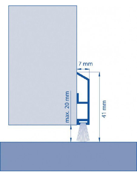 Bas de porte en aluminium Le Robuste / ADS-B