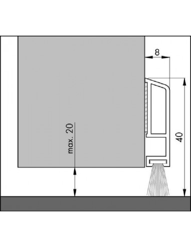 Bas de porte en PVC L’Idéal/PDS-B-ZK