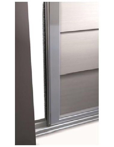 Brosse velours gris Alu et PVC