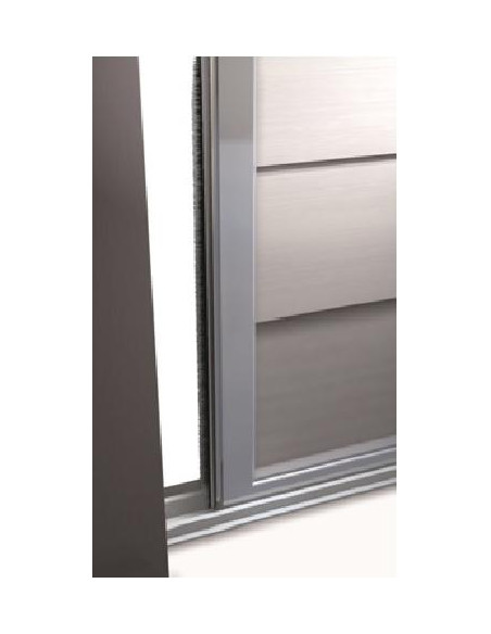 Brosse velours gris Alu et PVC