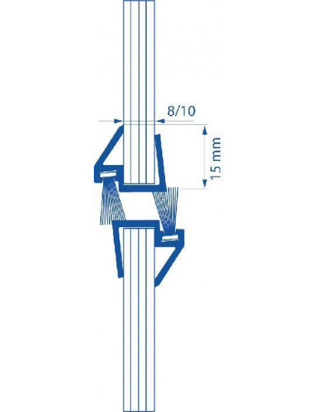 Joints d’isolation en aluminium pour portes en verre GDS