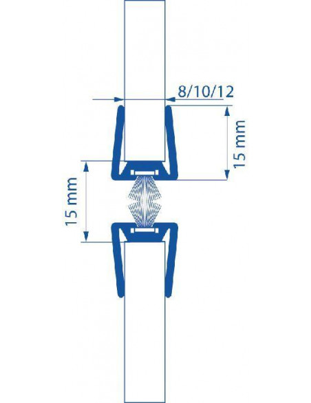 Joints d’isolation en aluminium pour portes en verre GDP
