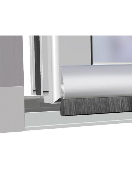 Profilé de bas de porte Inox de Luxe à Brosse