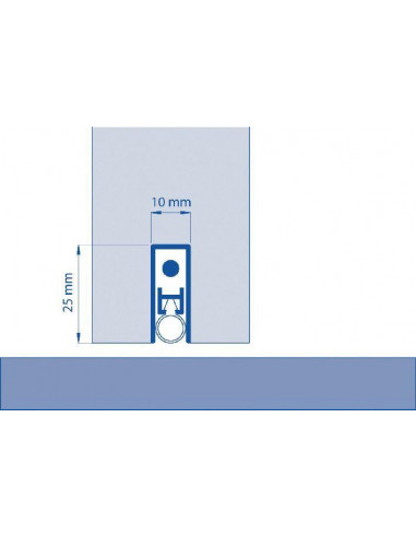 Bas de porte automatique en aluminium Ellen-Matic