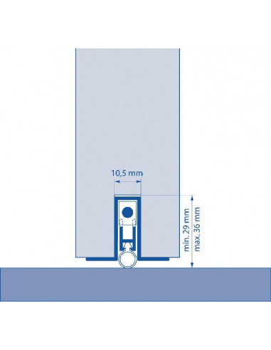 Bas de porte automatique en aluminium...