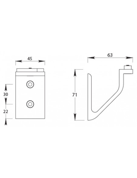 Duval Accessoires De Main Courante Aluminium