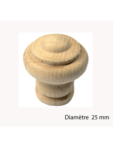 Bros Bouton Hêtre (Lot de 10)