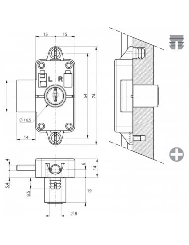 Ronis Serrure D'armoire 32800 Haut Et Bas